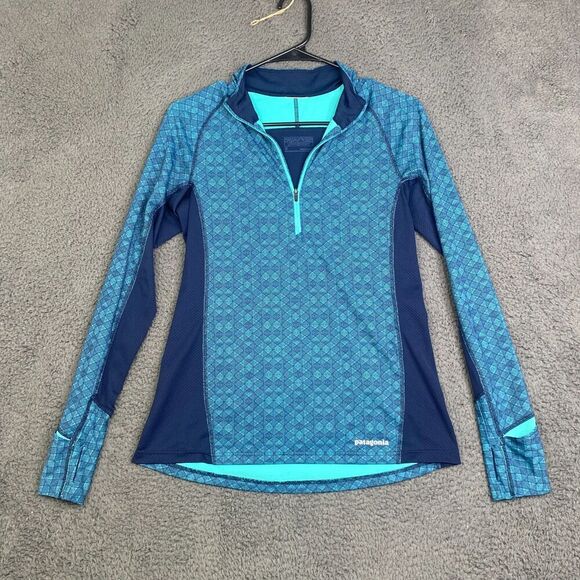 Patagonia Women's All Weather Half Zip Lightweight Small AOP Outdoor Hike - Picture 1 of 9